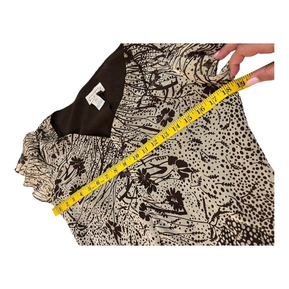 Adrianna Papell Vintage Silk Print Dress Size 12 - Picture 8 of 9